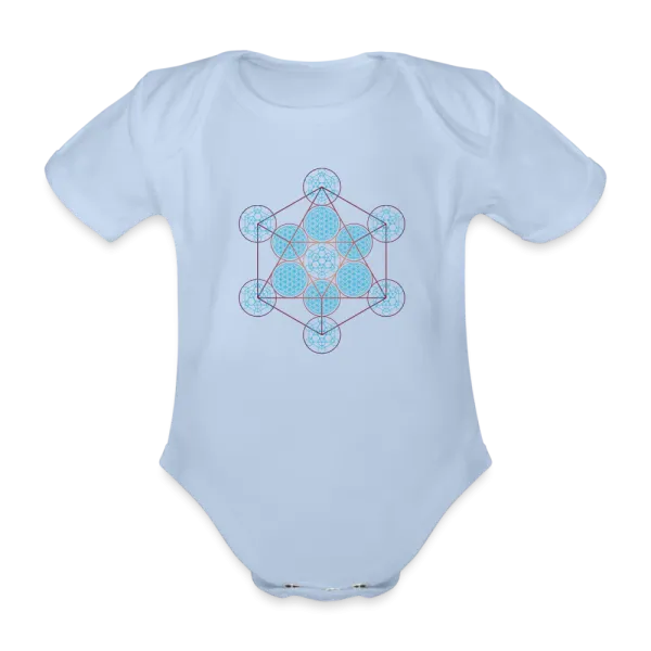 Body bébé coton bio metatron pluton couleur ciel