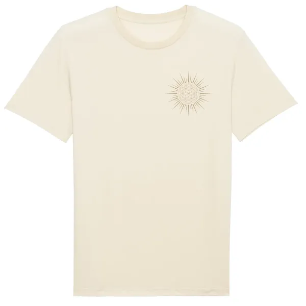 Où acheter un T-shirt Fleur de Vie Soleil Or pour homme en coton bio à Lyon ?