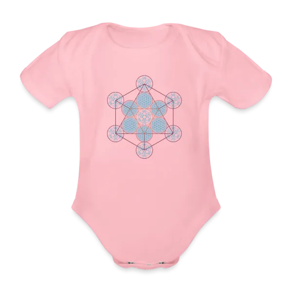 body bébé coton bio metatron pluton couleur rose clair