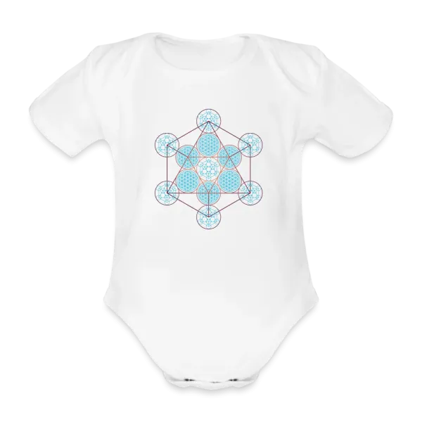 Body bébé coton bio metatron pluton couleur blanc