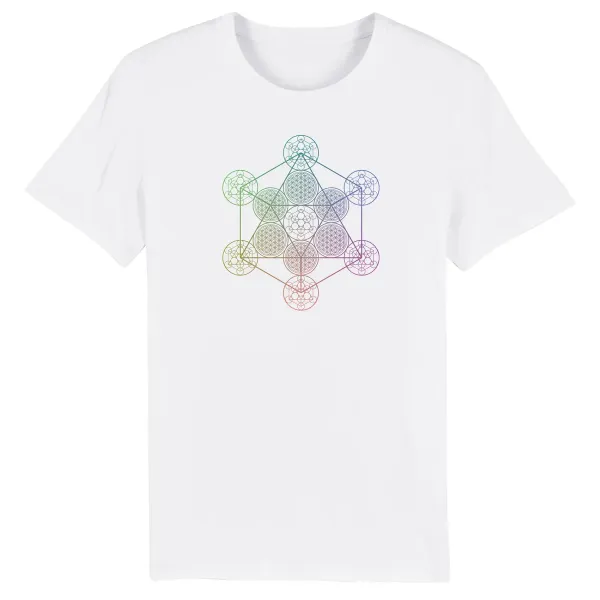 t-shirt Homme couleur Blanc Motif Metraton Arc en Ciel