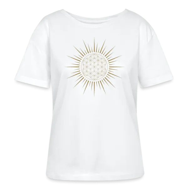 Fleur de Vie Soleil Or T-shirt Femme