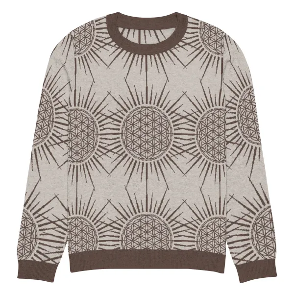 Pull doux avec Fleur de Vie Soleil