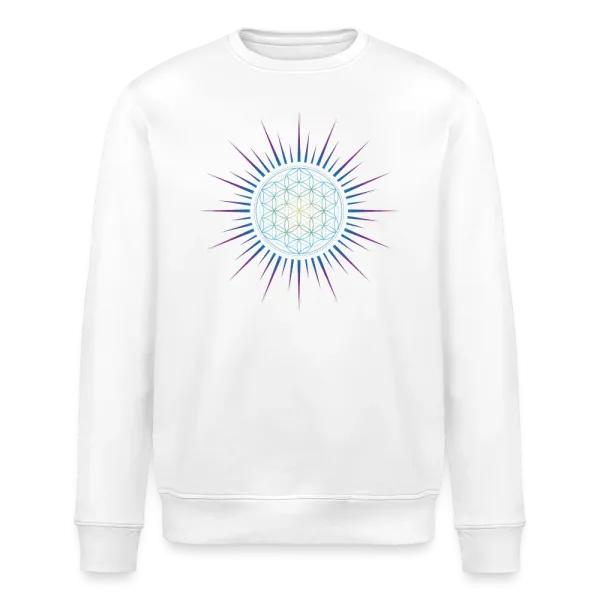Offrir pour Noël 2024 un Sweat-shirt en coton bio avec une Fleur de Vie, symbole de protection pour Noël 2024 à Paris Ile de France