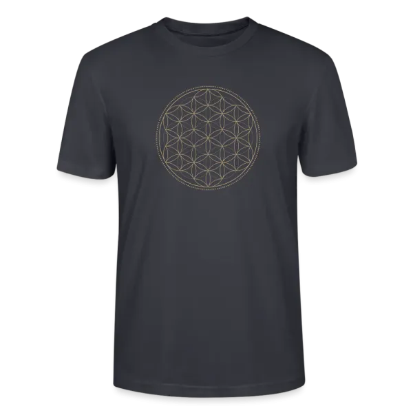 T-shirt Homme Fleur de Vie Or couleur Bleu gris