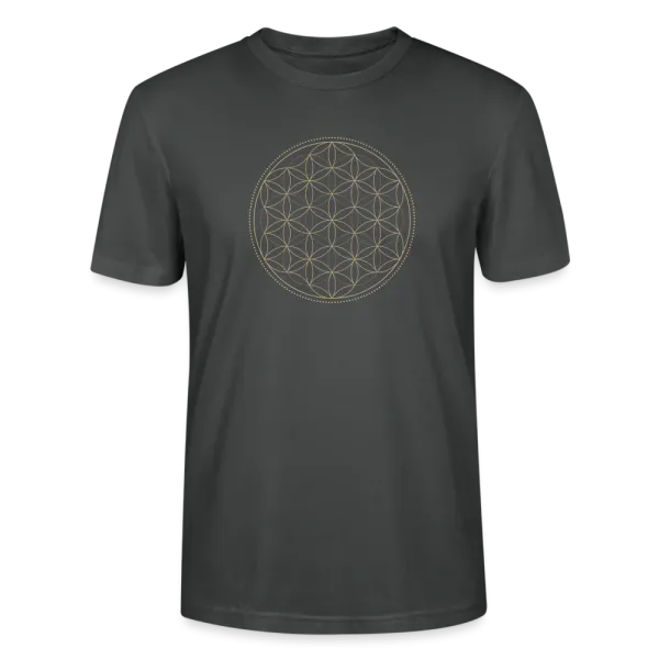T-shirt Homme Fleur de Vie Or couleur gris foncé
