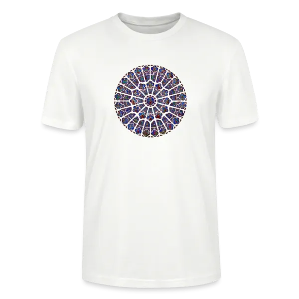 Offrez un cadeau pour  Noël 2024 marquant un évènement historique, un T-shirt homme portant le Vitrail Central de Notre Dame de Paris