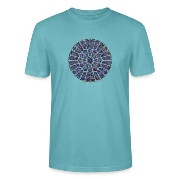 Offrez un cadeau pour  Noël 2024 marquant un évènement historique, un T-shirt homme portant le Vitrail Central de Notre Dame de Paris