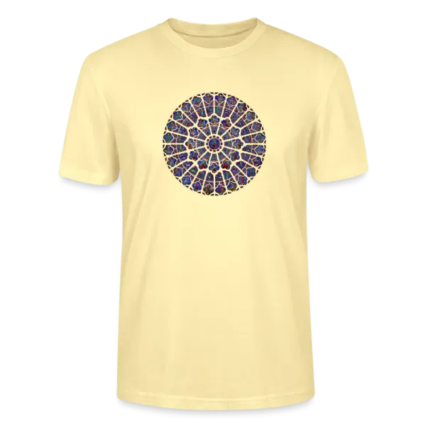 Offrez un cadeau pour  Noël 2024 marquant un évènement historique, un T-shirt homme portant le Vitrail Central de Notre Dame de Paris